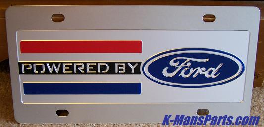 Powered by Ford color vanity license plate car tag